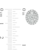 Thumbnail Image 2 of 1 CT. T.W. Certified Lab-Created Diamond Oval Frame Stud Earrings in 14K White Gold (F/SI2)