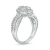 Thumbnail Image 3 of 1 CT. T.W. Certified Lab-Grown Diamond Oval Frame Split Shank Ring in 14K White Gold (F/SI2)