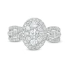 Thumbnail Image 4 of 1 CT. T.W. Certified Lab-Grown Diamond Oval Frame Split Shank Ring in 14K White Gold (F/SI2)