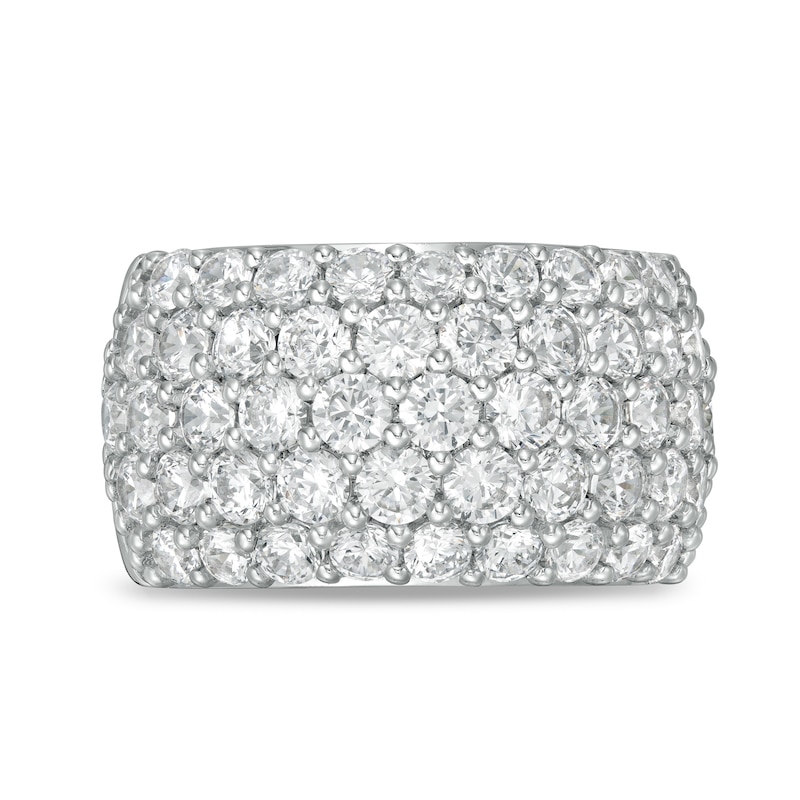 4 CT. T.W. Certified Lab-Created Diamond Multi-Row Band in 14K White Gold (F/SI2)