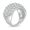 4 CT. T.W. Certified Lab-Created Diamond Multi-Row Band in 14K White Gold (F/SI2)