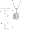 Thumbnail Image 3 of 1/2 CT. T.W. Certified Emerald-Cut Lab-Grown Diamond Octagonal Double Frame Pendant in 14K White Gold (F/SI2)