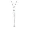 Thumbnail Image 1 of 1/2 CT. T.W. Certified Lab-Grown Diamond Stick Drop Pendant in 14K White Gold (F/SI2)