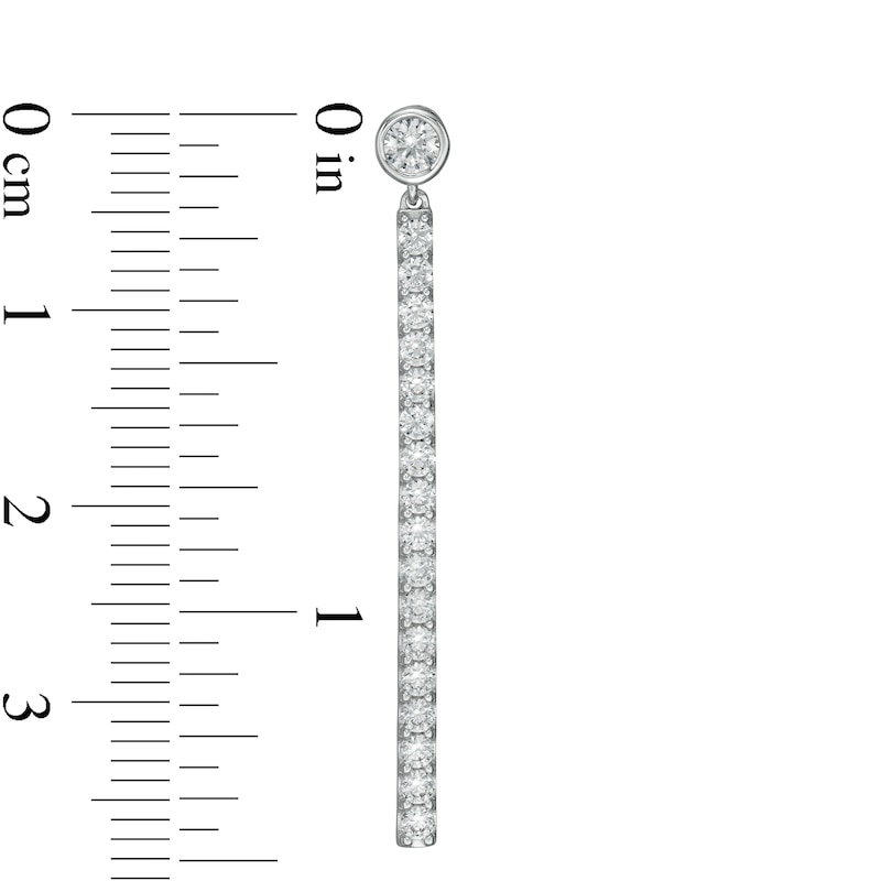 1 CT. T.W. Certified Lab-Created Diamond Stick Drop Earrings in 14K White Gold (F/SI2)