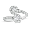 Thumbnail Image 1 of 1 CT. T.W. Certified Lab-Grown Diamond Bypass Ring in 14K White Gold (F/SI2)