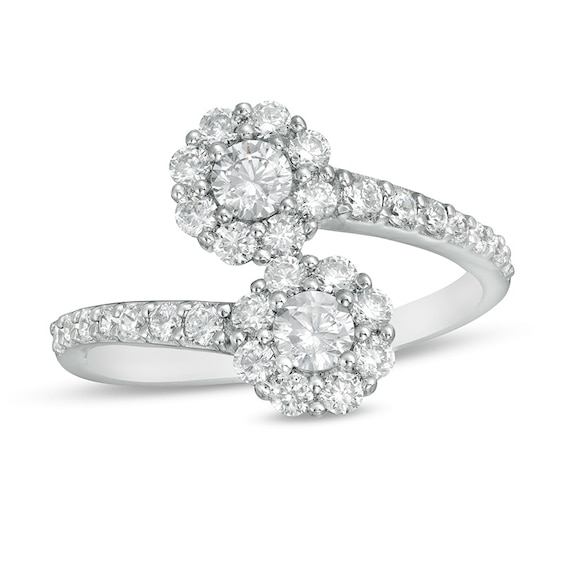 1 CT. T.w. Certified Lab-Grown Diamond Bypass Ring in 14K White Gold (F/Si2)