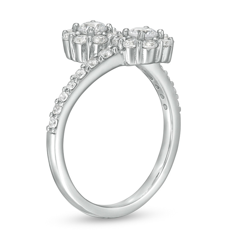 1 CT. T.W. Certified Lab-Created Diamond Bypass Ring in 14K White Gold (F/SI2)