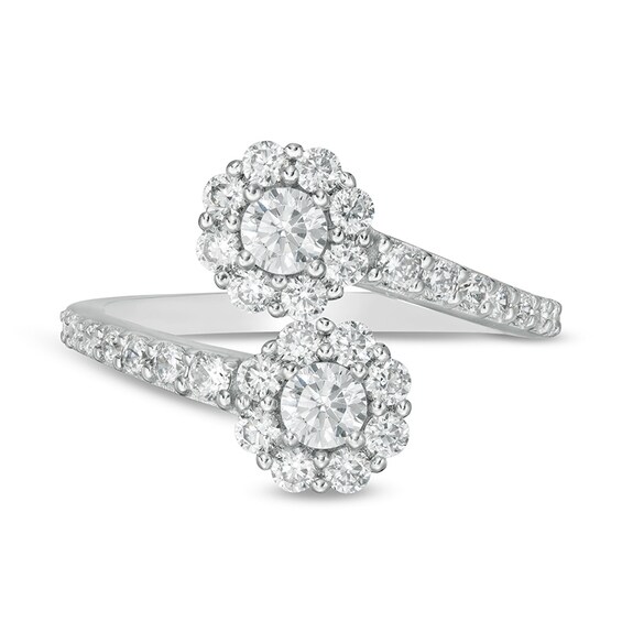 1 CT. T.w. Certified Lab-Grown Diamond Bypass Ring in 14K White Gold (F/Si2)