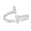 1/2 CT. T.W. Certified Lab-Created Diamond Bypass Ring in 14K White Gold (F/SI2)