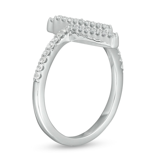 3/8 CT. T.w. Certified Lab-Grown Diamond Triple Vertical Bar Ring in 14K White Gold (F/Si2)