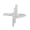 Thumbnail Image 3 of 3/8 CT. T.W. Certified Lab-Created Diamond Triple Vertical Bar Ring in 14K White Gold (F/SI2)