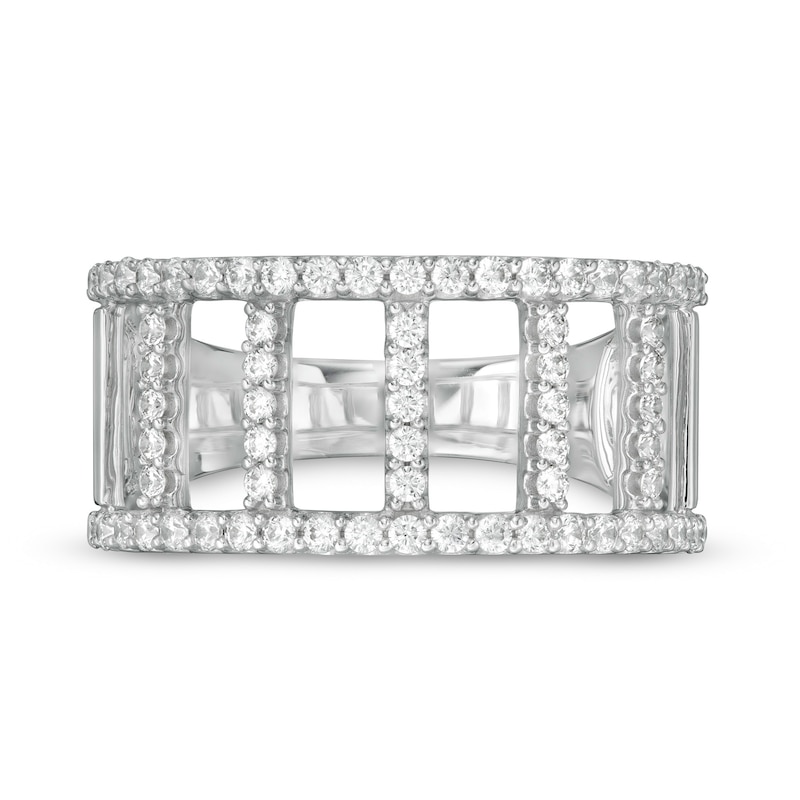 Main Image 4 of 5/8 CT. T.W. Certified Lab-Grown Diamond Open Ladder Ring in 14K White Gold (F/SI2)