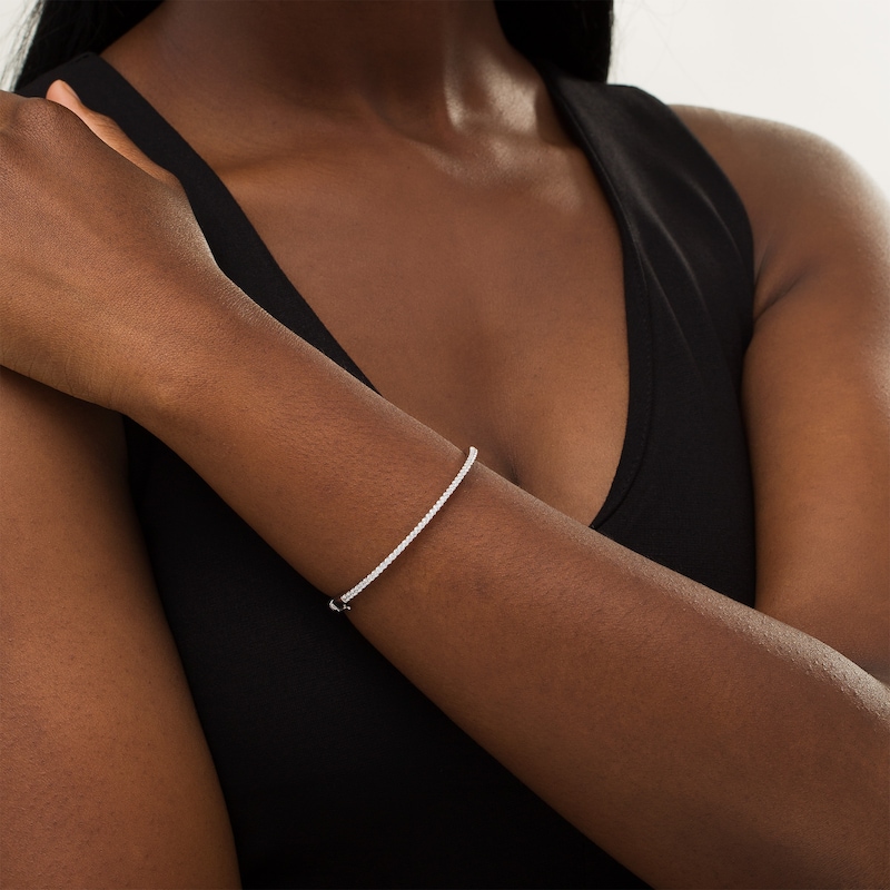 Main Image 2 of 1 CT. T.W. Certified Lab-Grown Diamond Bangle in 14K White Gold (F/SI2)