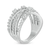 Thumbnail Image 3 of 1 CT. T.W. Certified Lab-Grown Diamond Multi-Row Crossover Ring in 14K White Gold (F/SI2)