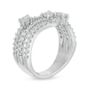 Thumbnail Image 2 of 1 CT. T.W. Certified Lab-Created Diamond Chevron Multi-Row Ring in 14K White Gold (F/SI2)