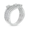Thumbnail Image 3 of 1 CT. T.W. Certified Lab-Grown Diamond Chevron Multi-Row Ring in 14K White Gold (F/SI2)