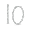 Thumbnail Image 1 of 3 CT. T.W. Certified Lab-Grown Diamond Inside-Out Hoop Earrings in 14K White Gold (F/SI2)