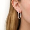 Thumbnail Image 2 of 3 CT. T.W. Certified Lab-Grown Diamond Inside-Out Hoop Earrings in 14K White Gold (F/SI2)