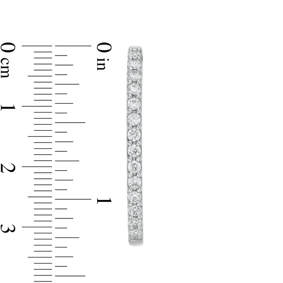 3 CT. T.w. Certified Lab-Grown Diamond Inside-Out Hoop Earrings in 14K White Gold (F/Si2