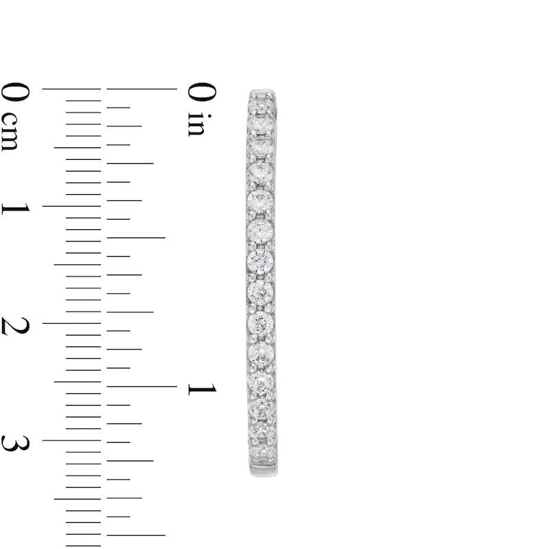 Main Image 3 of 3 CT. T.W. Certified Lab-Grown Diamond Inside-Out Hoop Earrings in 14K White Gold (F/SI2)