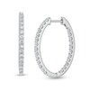 Thumbnail Image 1 of 1 CT. T.W. Certified Lab-Grown Diamond Inside-Out Hoop Earrings in 14K White Gold (F/SI2)