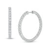 Thumbnail Image 1 of 3 CT. T.W. Certified Lab-Grown Diamond Inside-Out Hoop Earrings in 14K White Gold (F/SI2)