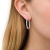 Thumbnail Image 1 of 3 CT. T.W. Certified Lab-Created Diamond Inside-Out Hoop Earrings in 14K White Gold (F/SI2)