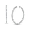 Thumbnail Image 1 of 4 CT. T.W. Certified Lab-Grown Diamond Inside-Out Hoop Earrings in 14K White Gold (F/SI2)