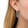 Thumbnail Image 2 of 4 CT. T.W. Certified Lab-Grown Diamond Inside-Out Hoop Earrings in 14K White Gold (F/SI2)