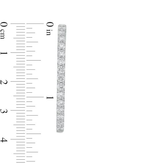 4 CT. T.w. Certified Lab-Grown Diamond Inside-Out Hoop Earrings in 14K White Gold (F/Si2)
