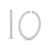 Thumbnail Image 1 of 4 CT. T.W. Certified Lab-Grown Diamond Inside-Out Hoop Earrings in 14K White Gold (F/SI2)