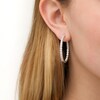 Thumbnail Image 2 of 4 CT. T.W. Certified Lab-Grown Diamond Inside-Out Hoop Earrings in 14K White Gold (F/SI2)