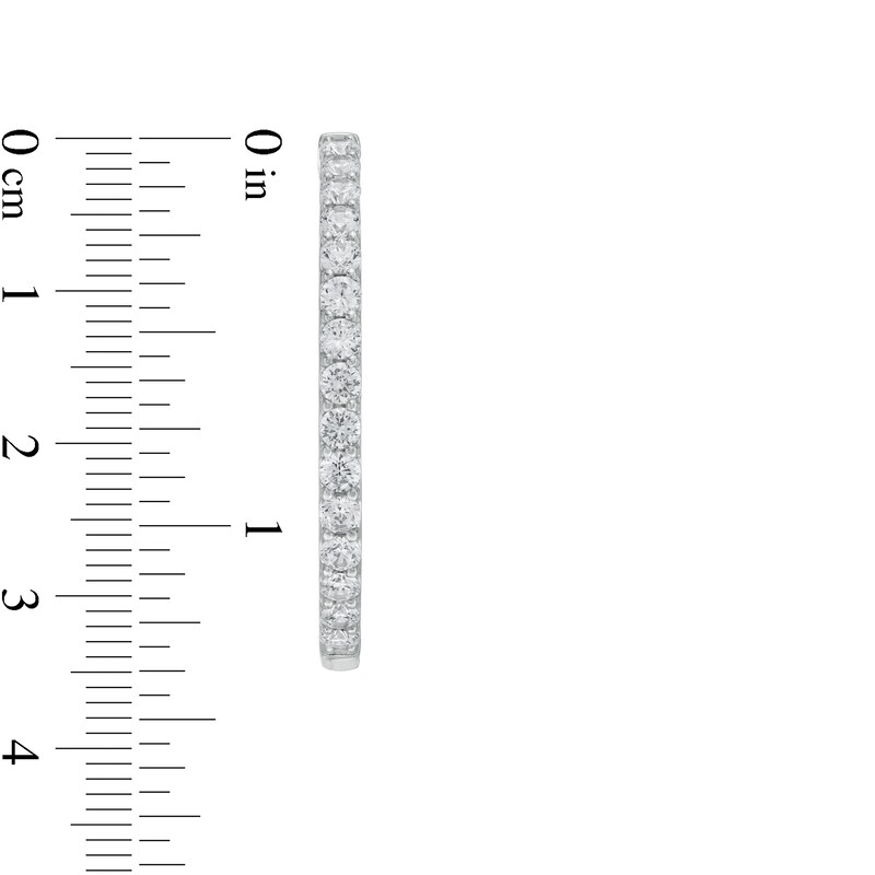 Main Image 3 of 4 CT. T.W. Certified Lab-Grown Diamond Inside-Out Hoop Earrings in 14K White Gold (F/SI2)
