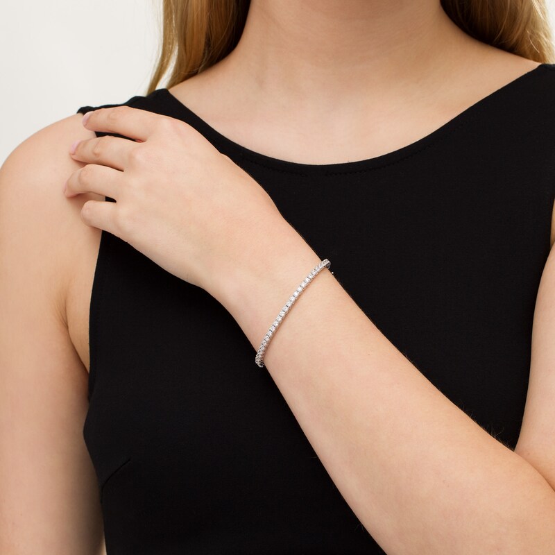 Main Image 2 of 4 CT. T.W. Certified Lab-Grown Diamond Tennis Bracelet in 14K White Gold (F/SI2)