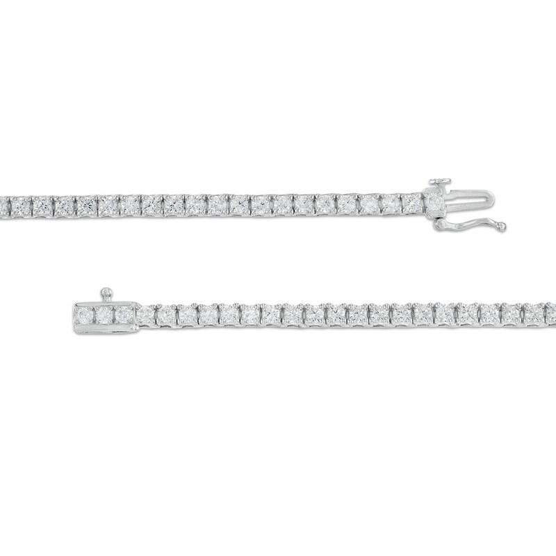 Main Image 3 of 4 CT. T.W. Certified Lab-Grown Diamond Tennis Bracelet in 14K White Gold (F/SI2)