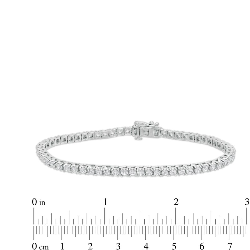 Main Image 4 of 4 CT. T.W. Certified Lab-Grown Diamond Tennis Bracelet in 14K White Gold (F/SI2)