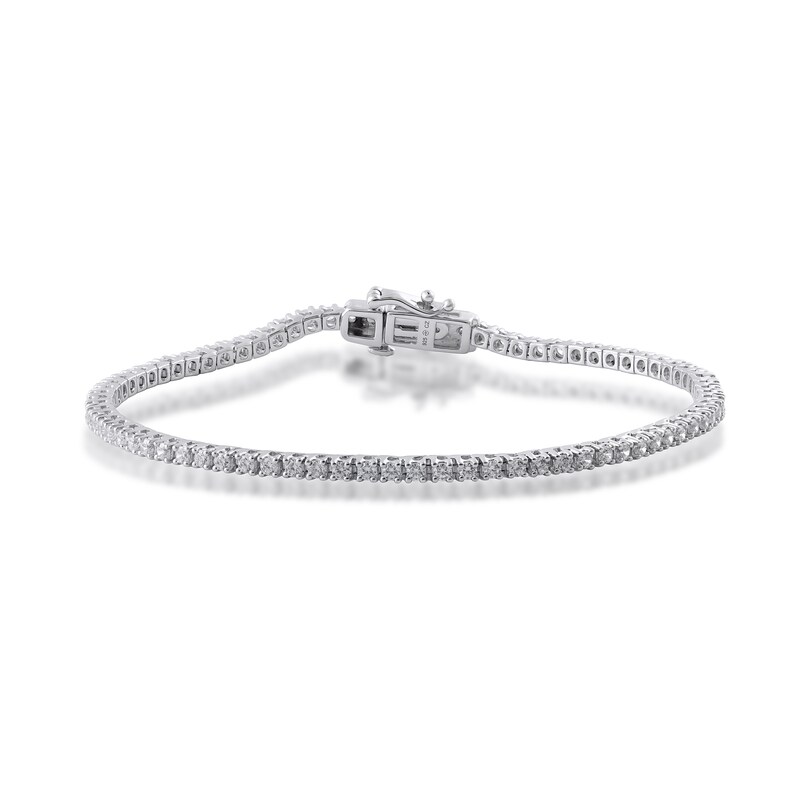 2 CT. T.W. Certified Lab-Created Diamond Tennis Bracelet in 14K White Gold (F/SI2)