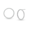1 CT. T.W. Certified Lab-Created Diamond Open Circle Stud Earrings in 14K White Gold (F/SI2)