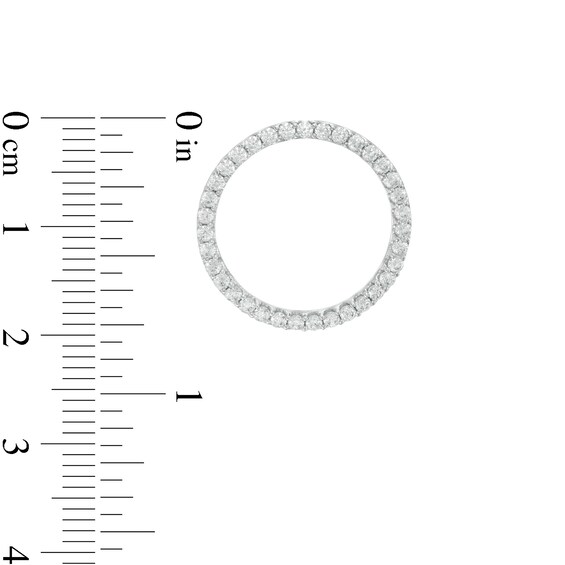 1 CT. T.w. Certified Lab-Grown Diamond Open Circle Stud Earrings in 14K White Gold (F/Si2)