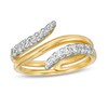 1/2 CT. T.W. Journey Diamond Bypass Ring in 10K Gold - Size 7