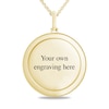 Thumbnail Image 2 of 1-1/4 CT. T.W. Diamond Frame Engravable Photo Medallion Pendant in 10K Gold (1 Image and 4 Lines)