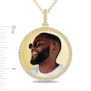 Thumbnail Image 4 of 1-1/4 CT. T.W. Diamond Frame Engravable Photo Medallion Pendant in 10K Gold (1 Image and 4 Lines)