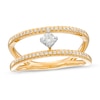 Thumbnail Image 1 of Remixed Reimagined 1/4 CT. T.W. Diamond Split Shank Orbit Ring in 10K Gold