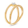 Thumbnail Image 3 of Remixed Reimagined 1/4 CT. T.W. Diamond Split Shank Orbit Ring in 10K Gold