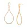 Thumbnail Image 1 of Remixed Reimagined 1 CT. T.W. Diamond Outline Teardrop Earrings in 10K Gold