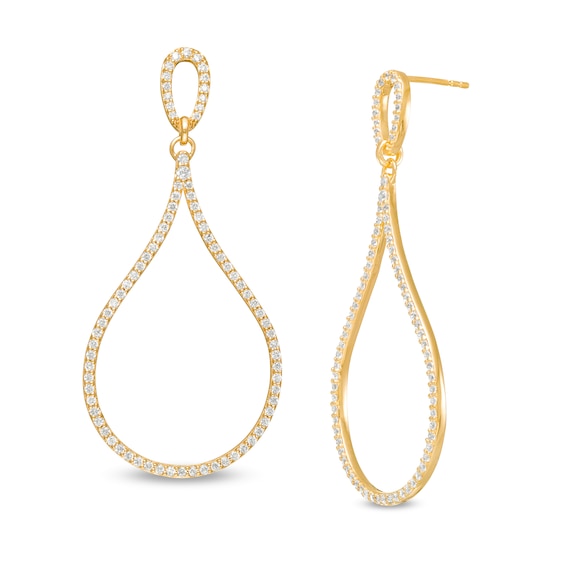 Remixed Reimagined 1 CT. T.w. Diamond Outline Teardrop Earrings in 10K Gold