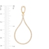 Thumbnail Image 3 of Remixed Reimagined 1 CT. T.W. Diamond Outline Teardrop Earrings in 10K Gold
