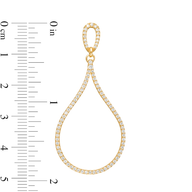 Remixed Reimagined 1 CT. T.W. Diamond Outline Teardrop Earrings in 10K Gold