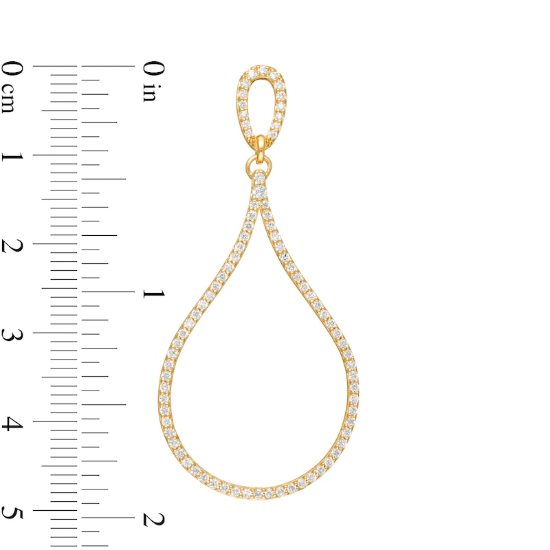 Main Image 3 of Remixed Reimagined 1 CT. T.W. Diamond Outline Teardrop Earrings in 10K Gold