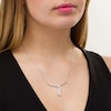Thumbnail Image 2 of 1 CT. T.W. Certified Lab-Grown Diamond Abstract "Y" Necklace in 14K White Gold (F/SI2)